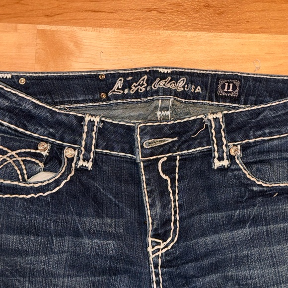 LA IDOL Y2K JEANS LOW RISE BOOTCUT - Picture 2 of 7